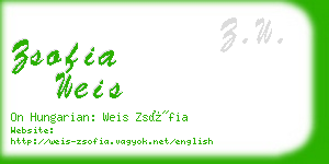 zsofia weis business card